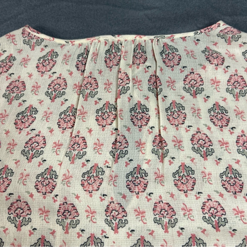 Lucky Brand Floral Print Women's Medium Top - Picture 11 of 12